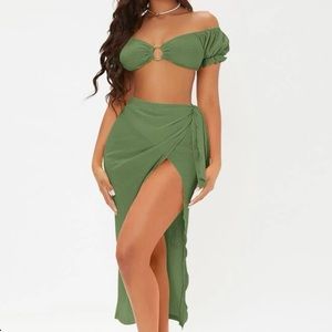 Two piece long skirt set